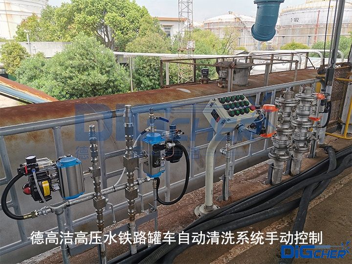 德高潔高壓水鐵路罐車自動清洗系統手動控制
