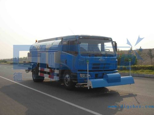 高壓水射流管道清洗抽泥車工作示意圖